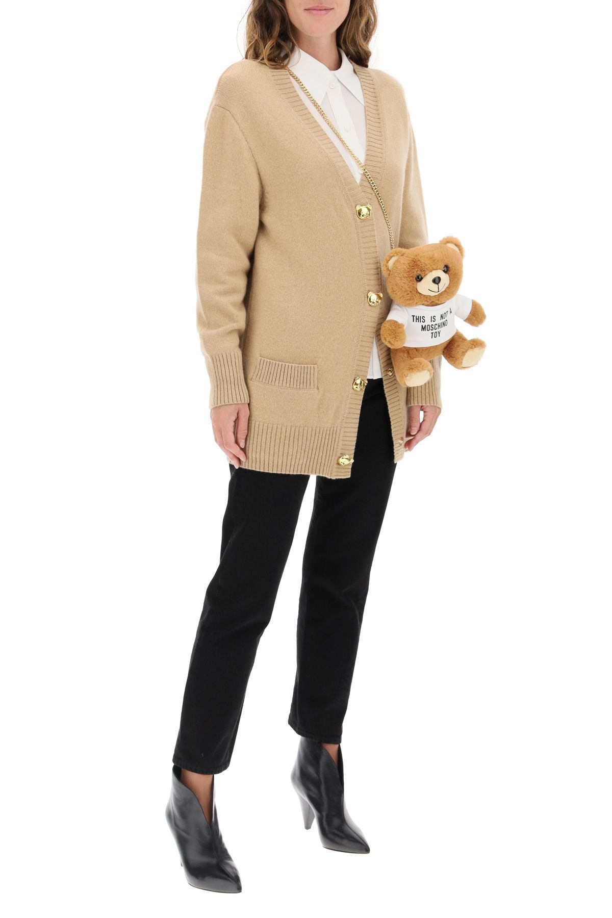 OVERSIZED CARDIGAN WITH TEDDY BEAR BUTTONS - 2