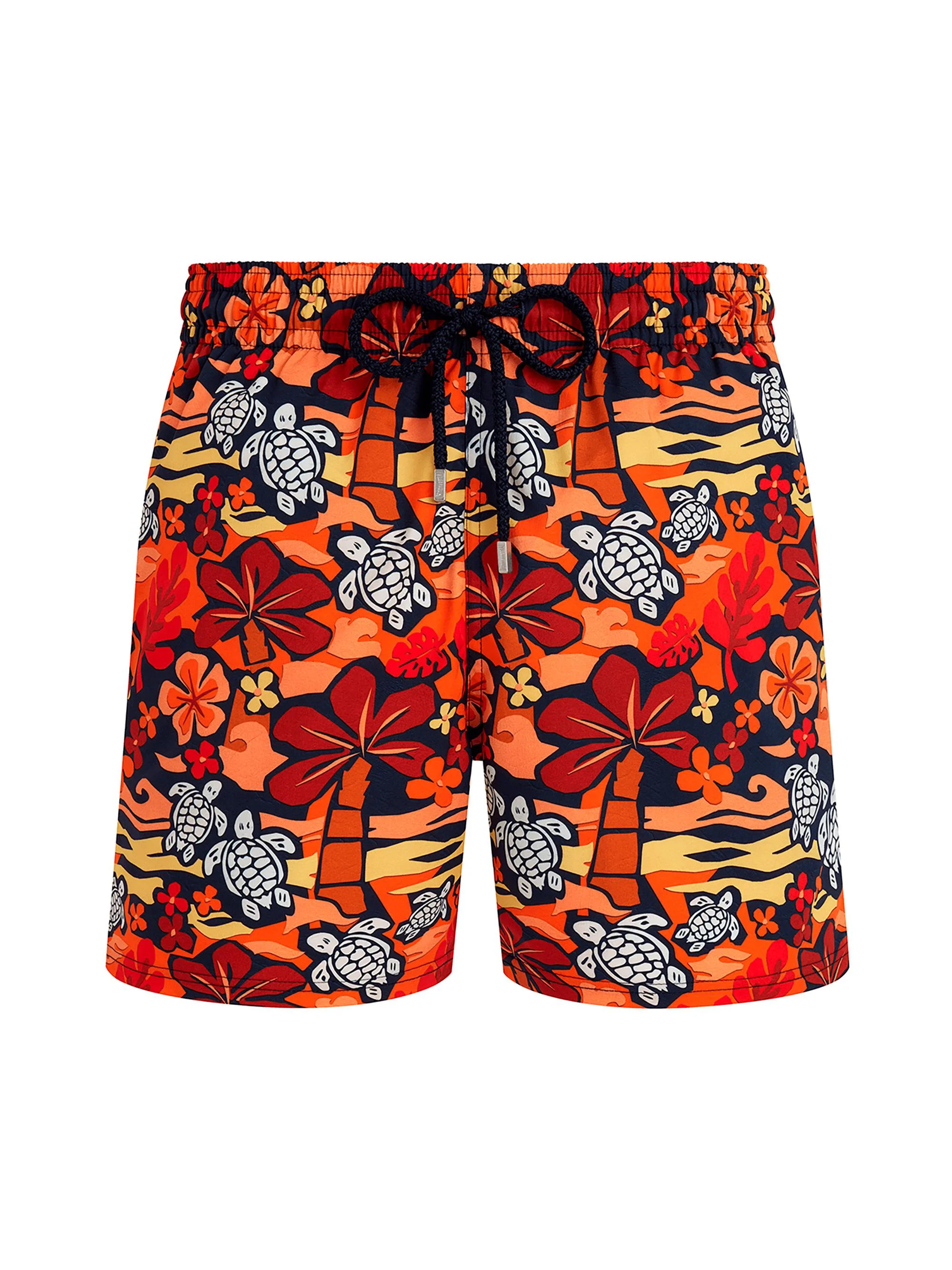 Men's Turtles & Palm Trees Swim Shorts - Abricot - 1