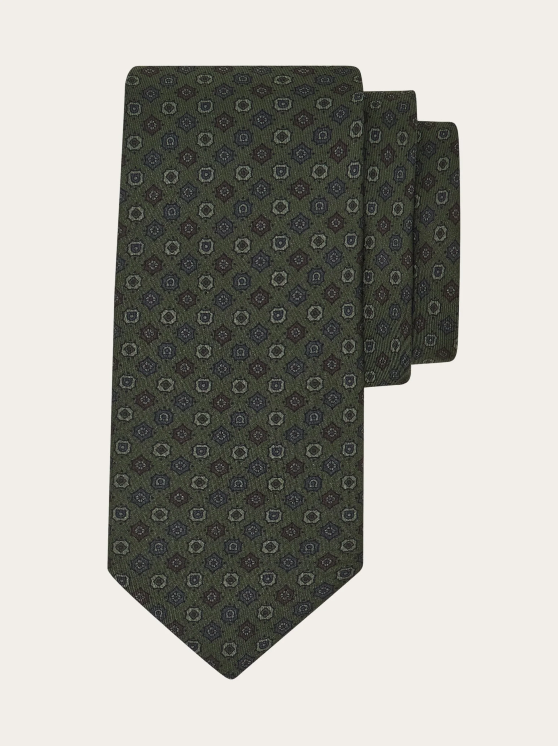 Micro pattern silk tie - 1