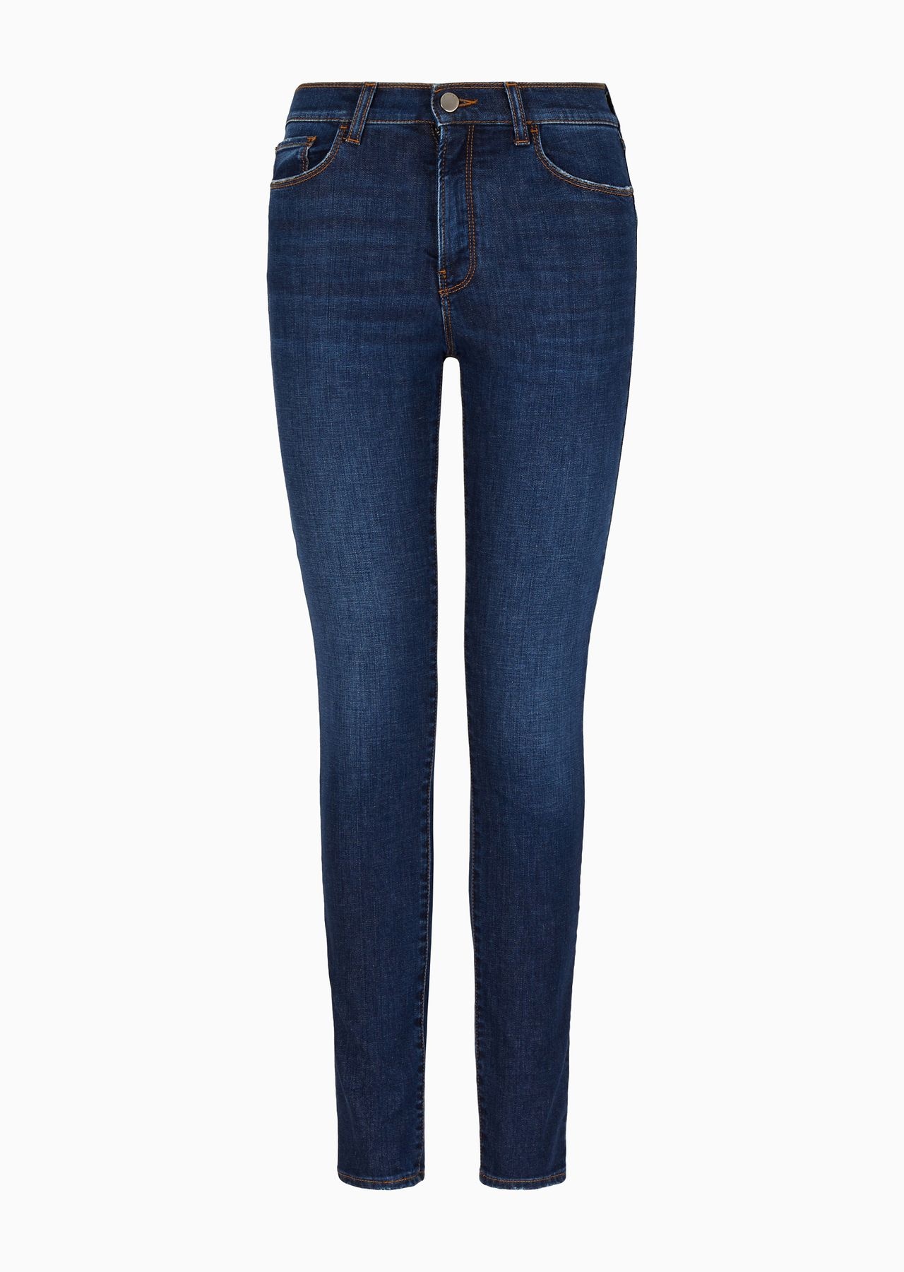 J20 High-waisted super-skinny leg jeans in a worn-look stretch denim - 1