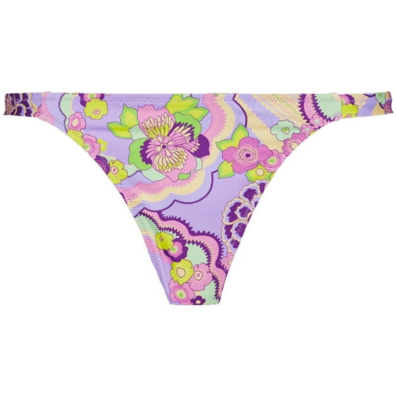 Women Bikini Bottom Rainbow Tanga Flowers 1