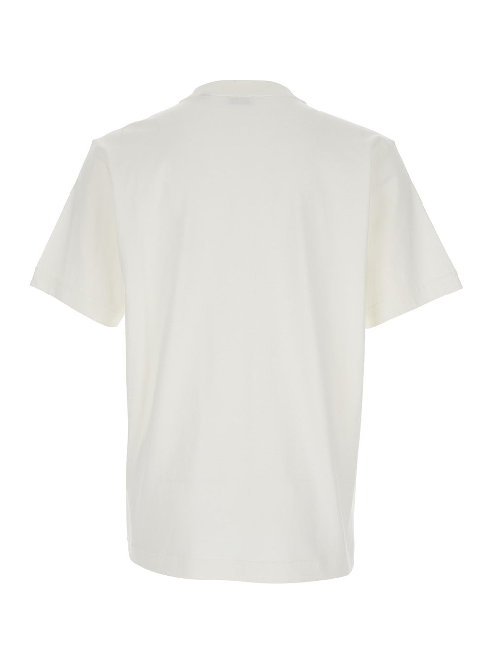 Burberry Men Beige Crewneck T-Shirt With Maxi Logo On The Front In Cotton Man - 2