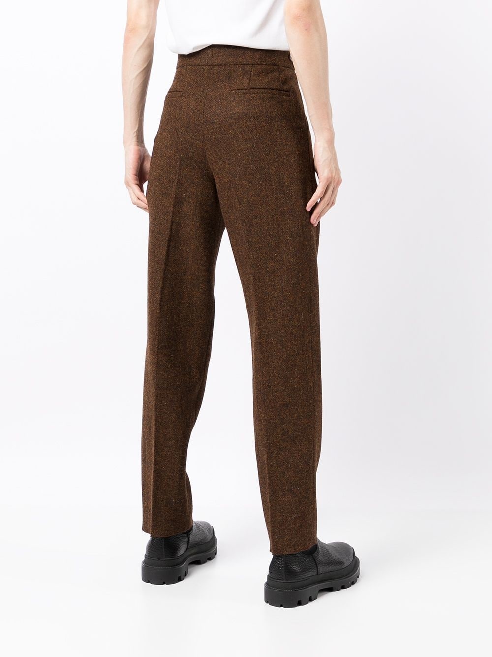 tailored-cut ankle-length trousers - 4