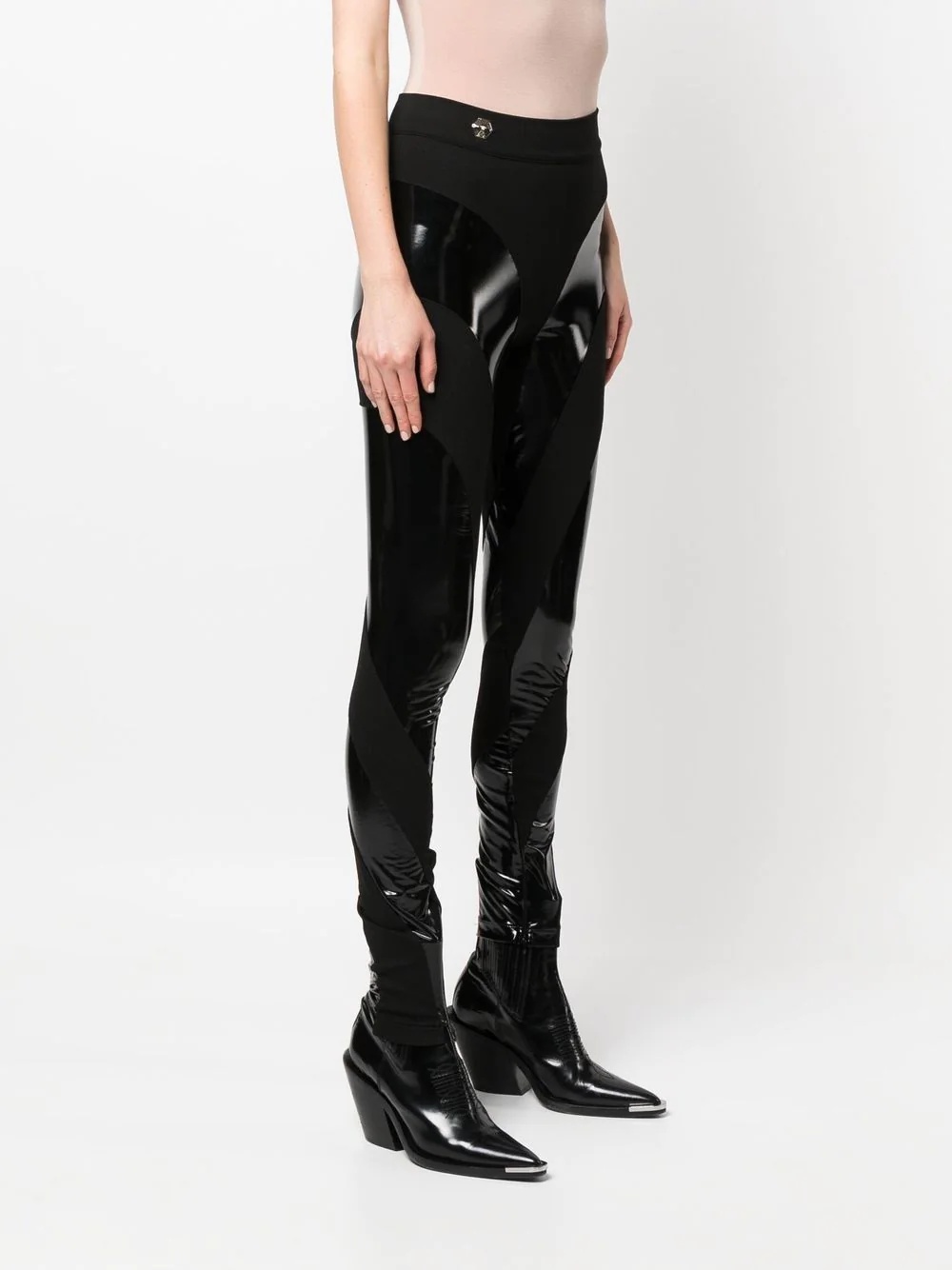 contrasting panel leggings - 3