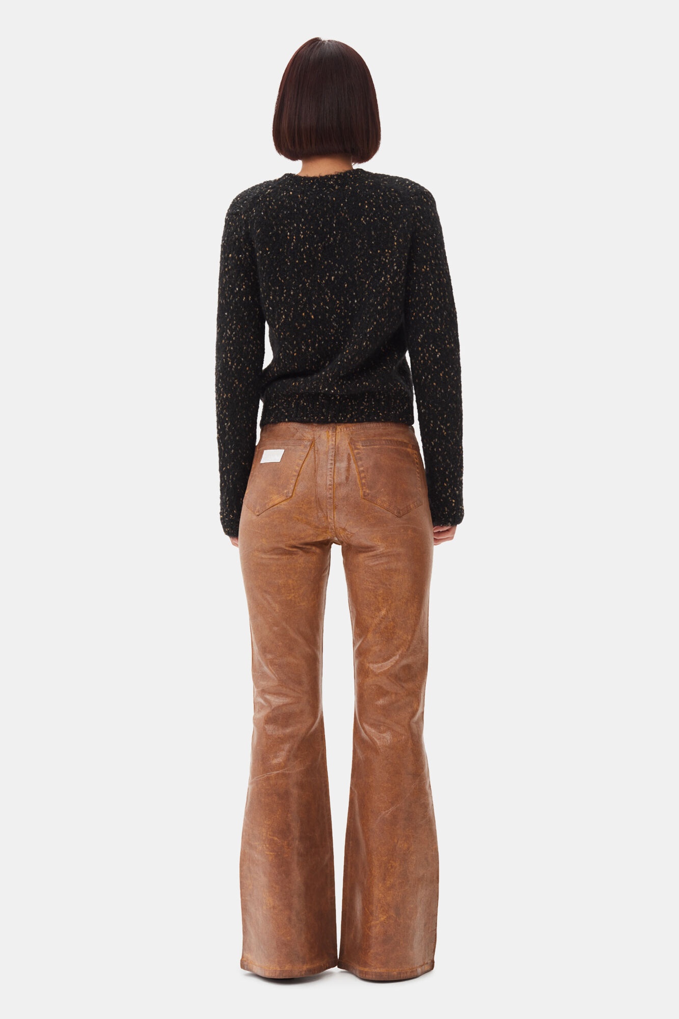 BLACK O-NECK SWEATER - 5