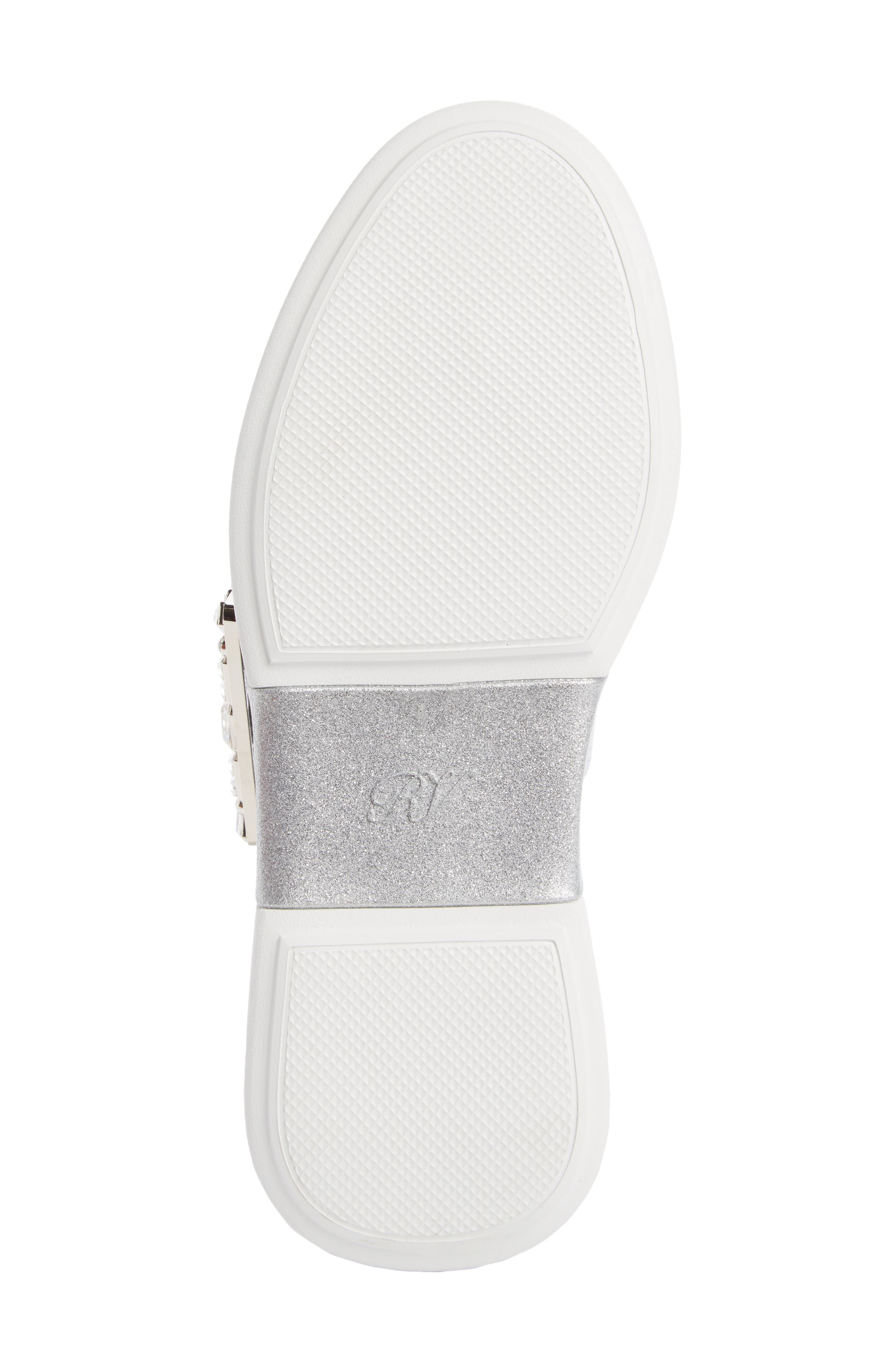 Roger Vivier Viv Skate Crystal Buckle Sneaker in White at Nordstrom - 5