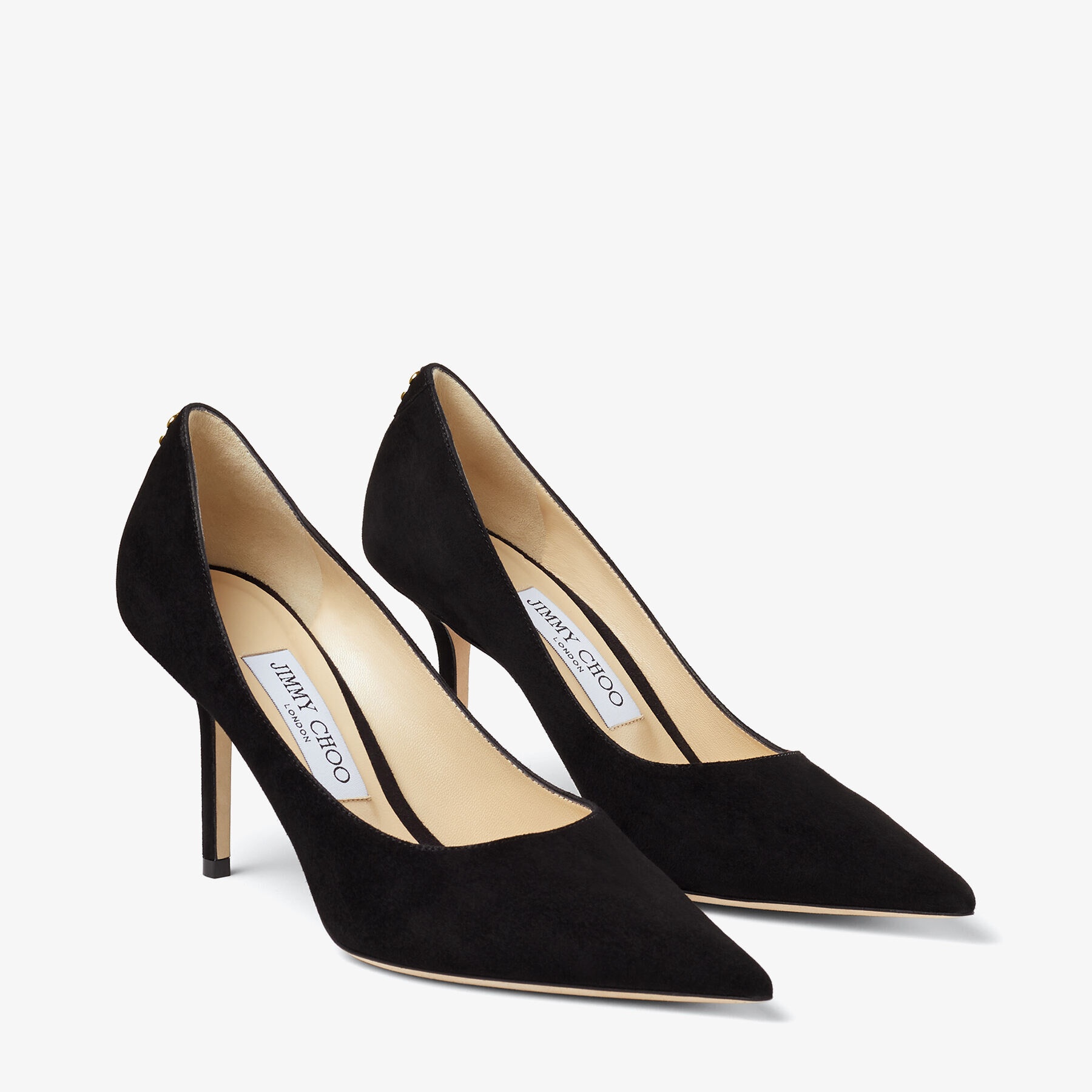 Love 85
Black Suede Pointed Pumps with JC Emblem - 3