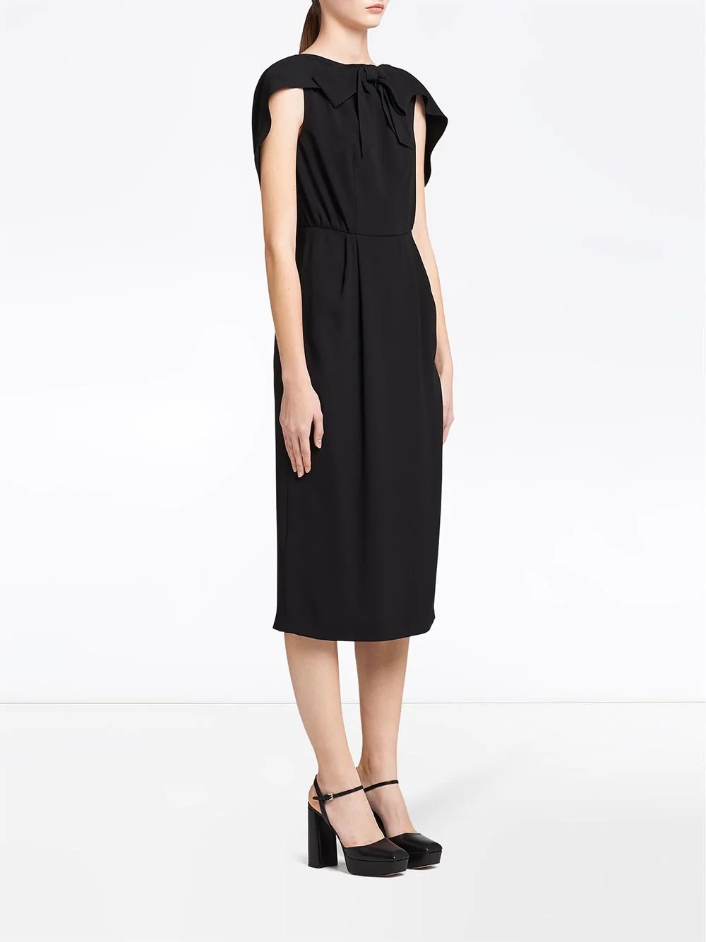 draped detail midi dress - 3