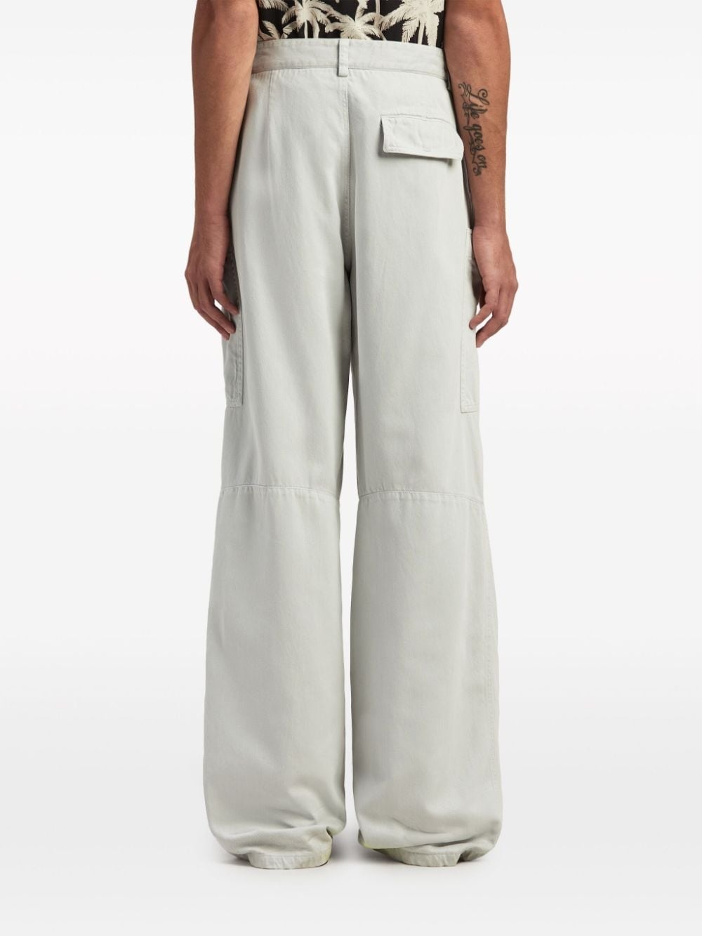 patch-pocket wide-leg trousers - 5