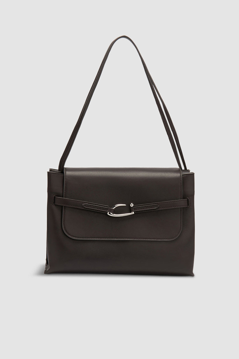 Cora Ristretto Nappa Leather Shoulder Bag 1