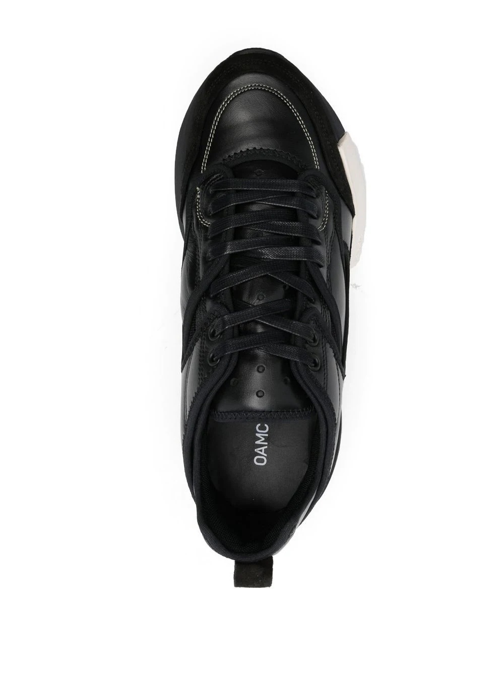 panelled low-top sneakers - 4