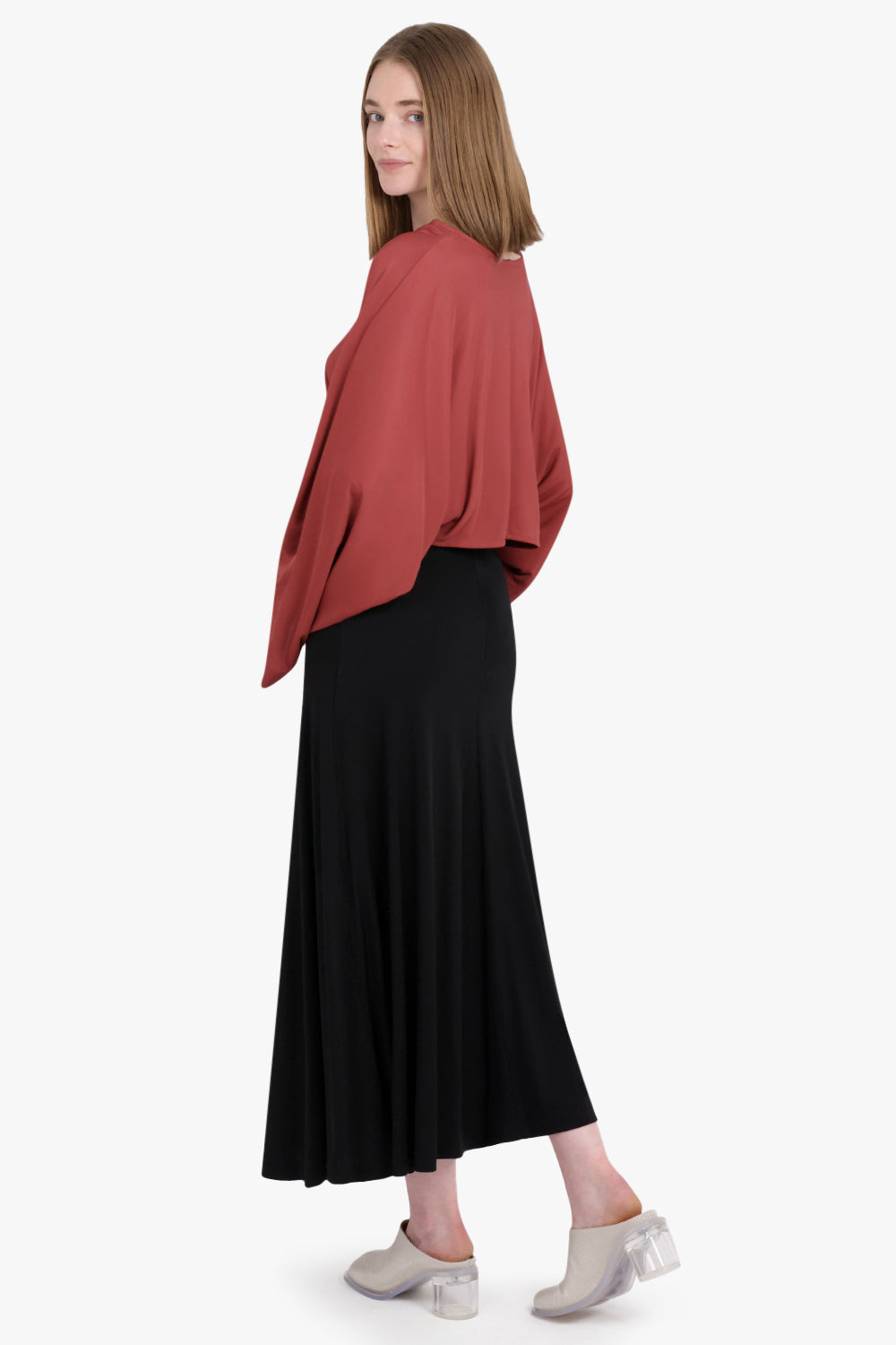 MOVERE DRAPE MAXI SKIRT | BLACK - 4