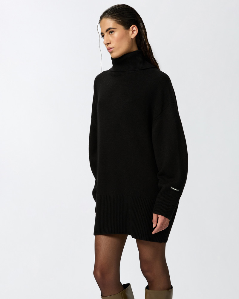 PINKO WOOL MINI DRESS WITH HIGH NECK outlook