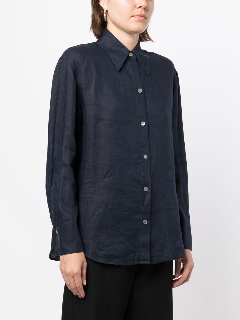 long-sleeve linen shirt - 3