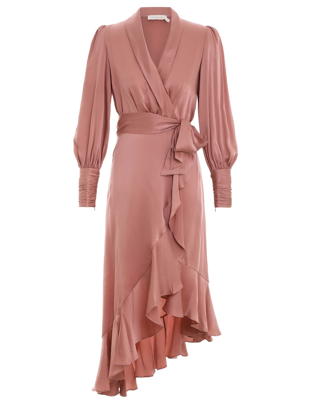 SILK WRAP MIDI DRESS - 1