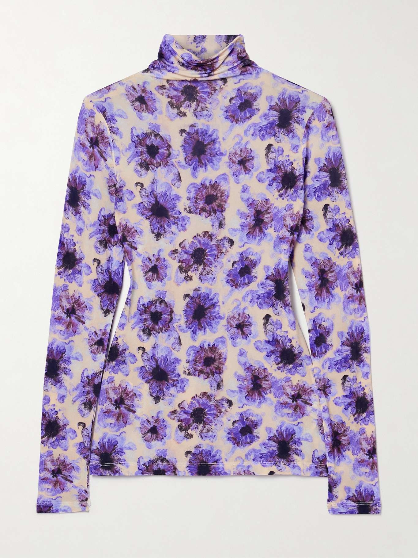 Aurelia floral-print stretch-jersey turtleneck top - 1