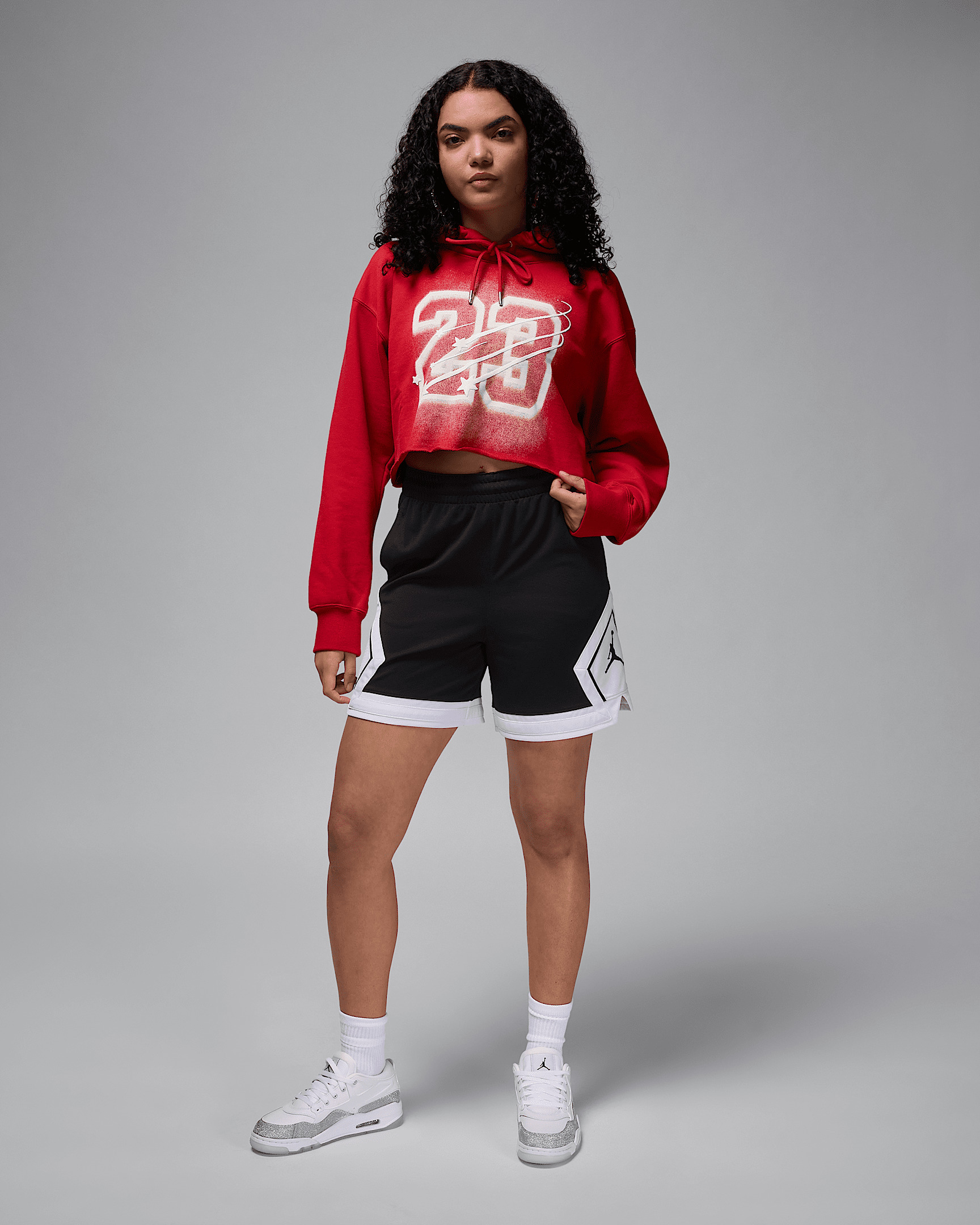 Jordan Flight Fleece Women's Cropped Satin-Lined Hoodie - 7