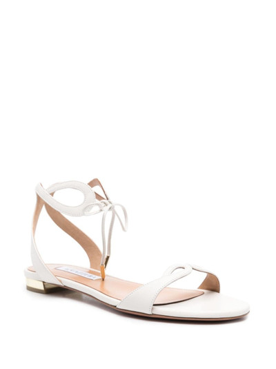 AQUAZZURA Tessa flat leather sandals outlook