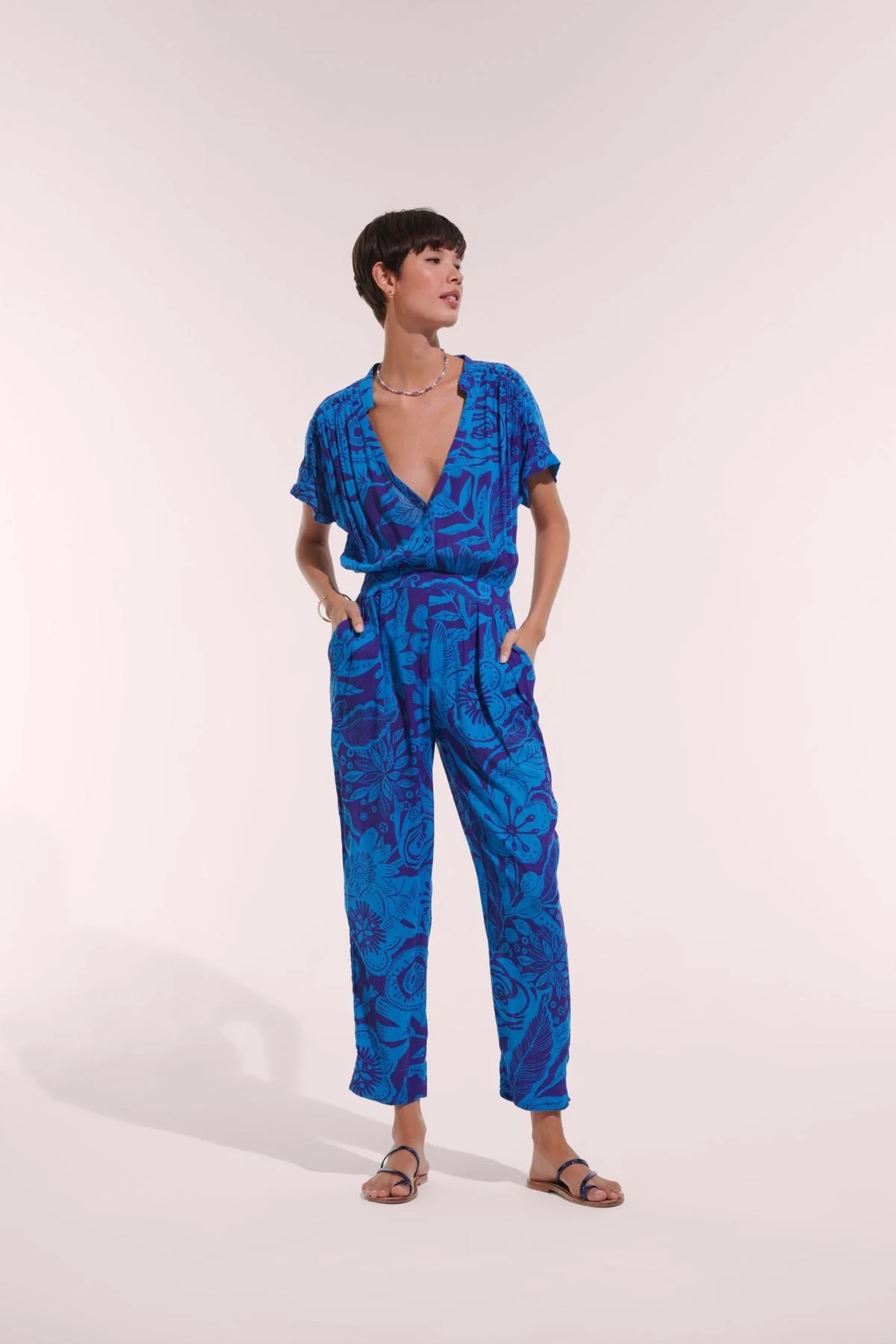 Long Jumpsuit Becky - Blue Gauguin - 1