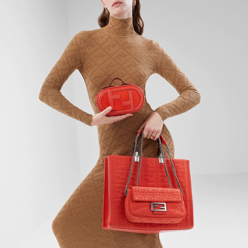 FENDI Red FF fabric shopper outlook