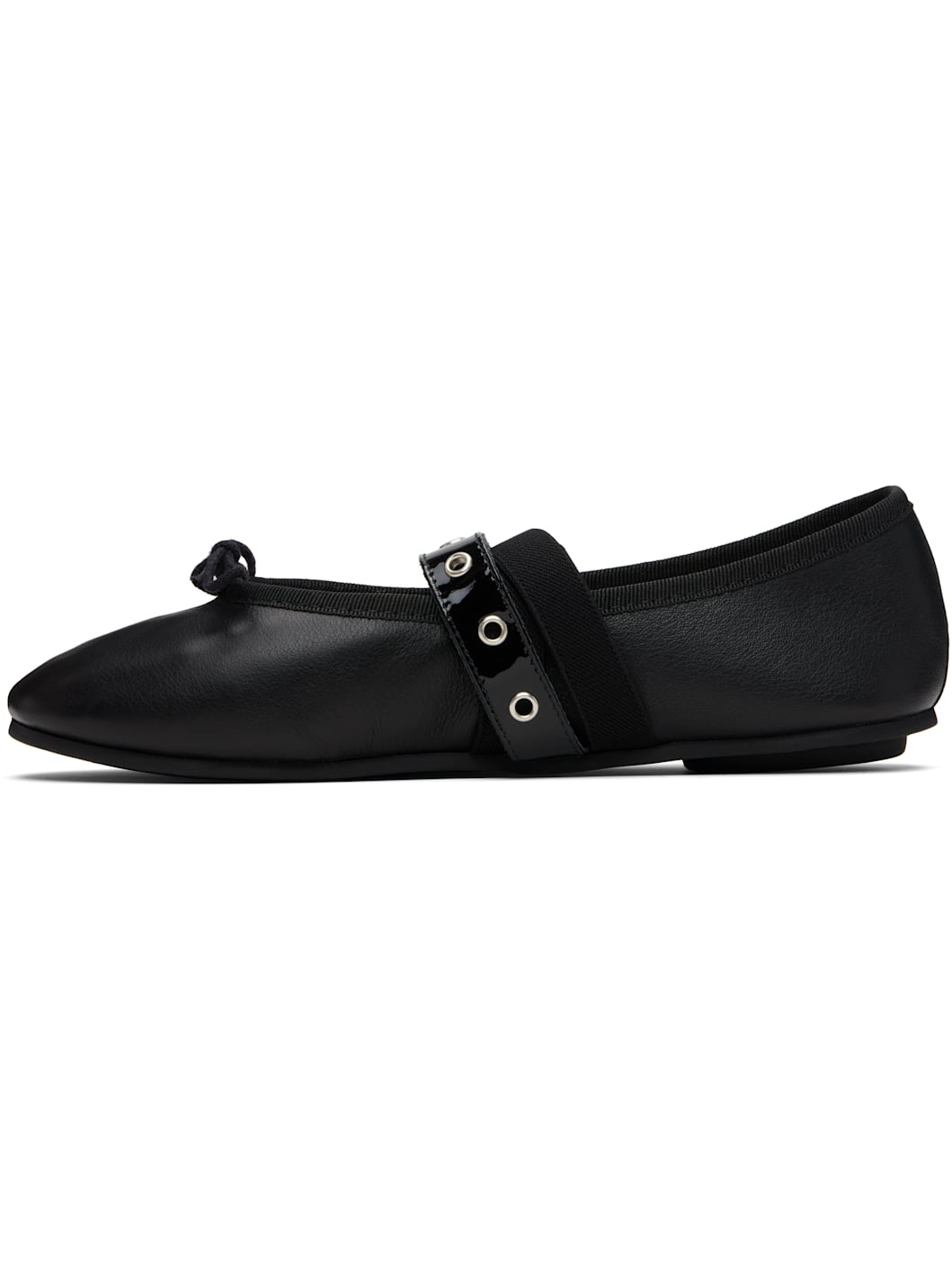 Black Twist Mary Jane Ballerina Flats - 3