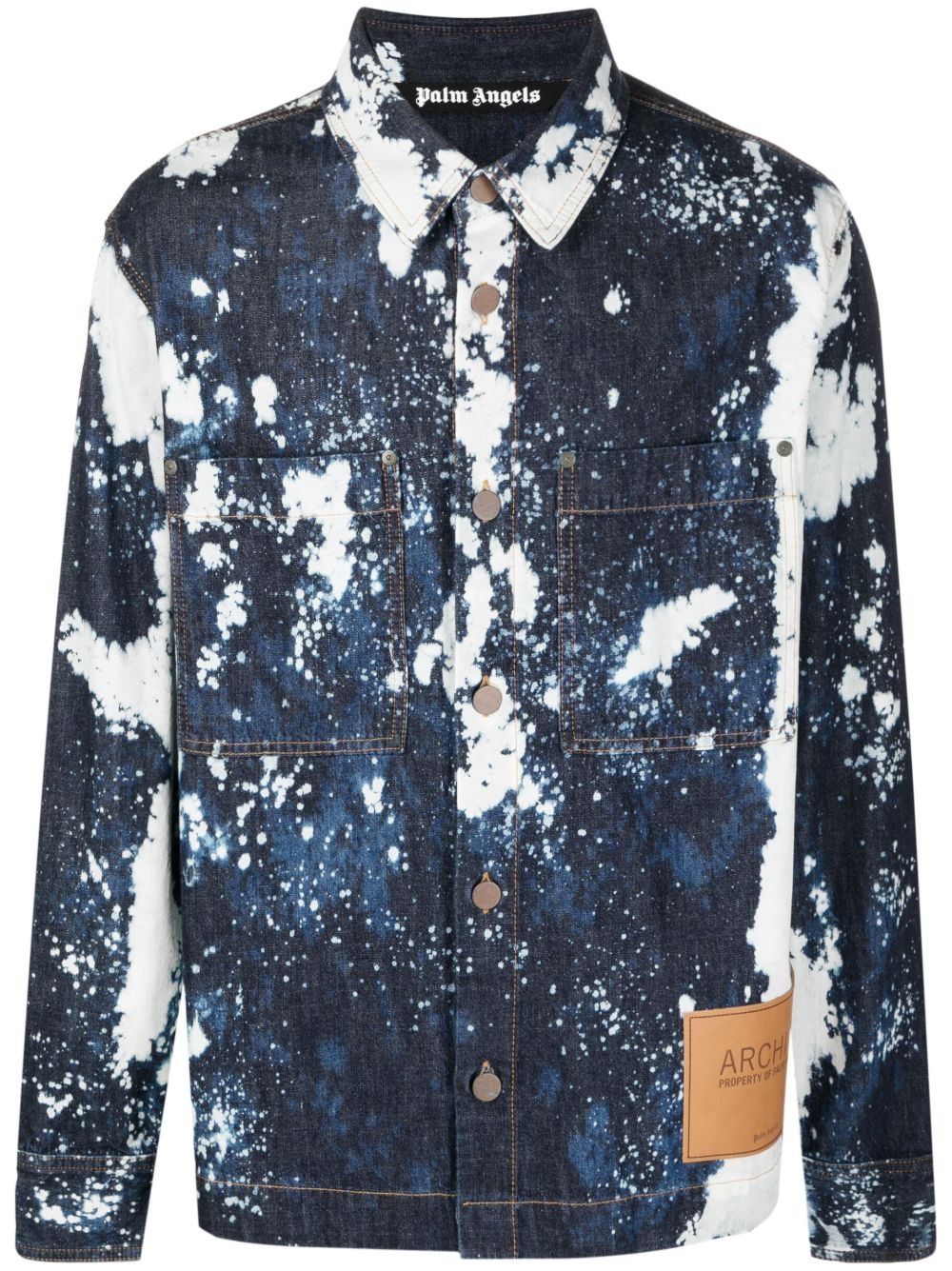 paint splatter-print shirt - 1