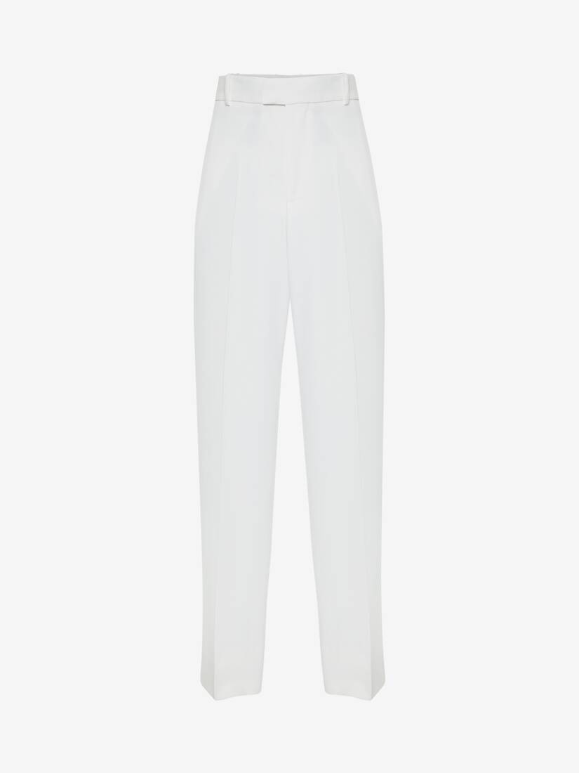 Men's Wide Leg Trousers in Soft White - 1
