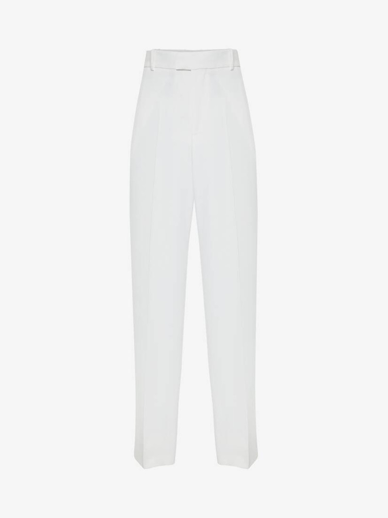 Men's Wide Leg Trousers in Soft White 1