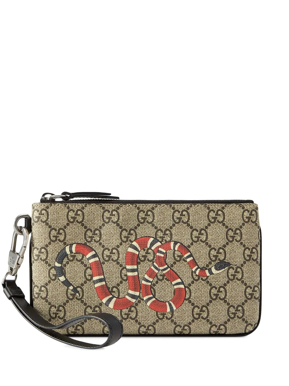 GG Supreme snake print iPhone pouch - 1