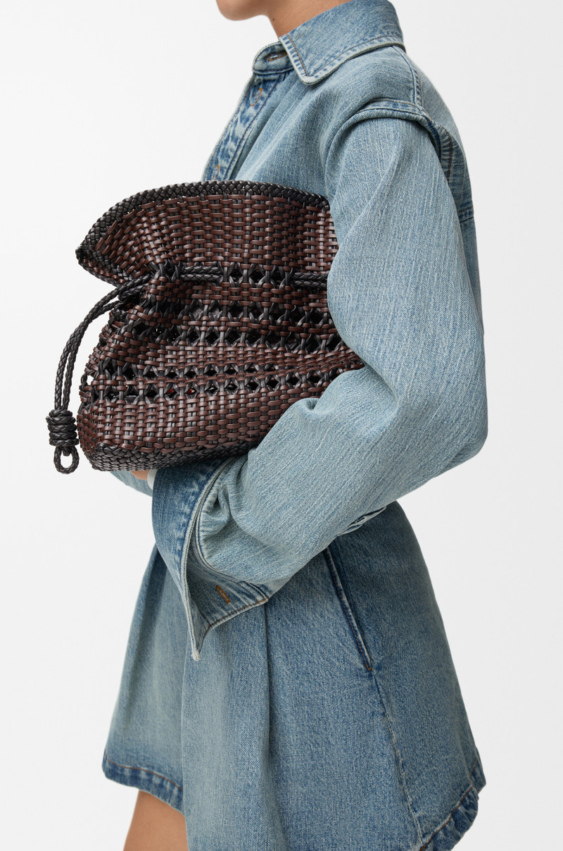 Loewe Medium Flamenco clutch in woven nappa calfskin outlook