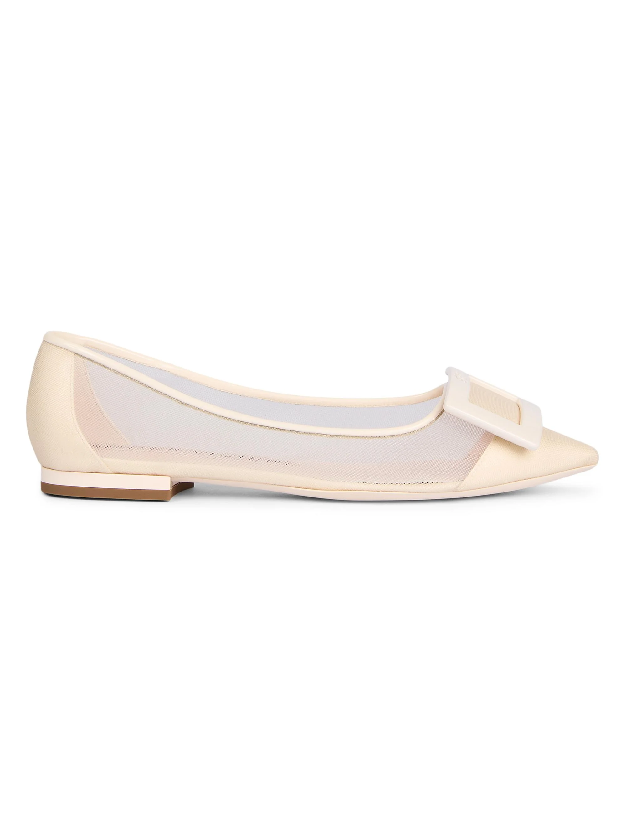 Women's Gommettine Net Ballerina Flats - Avorio - 1
