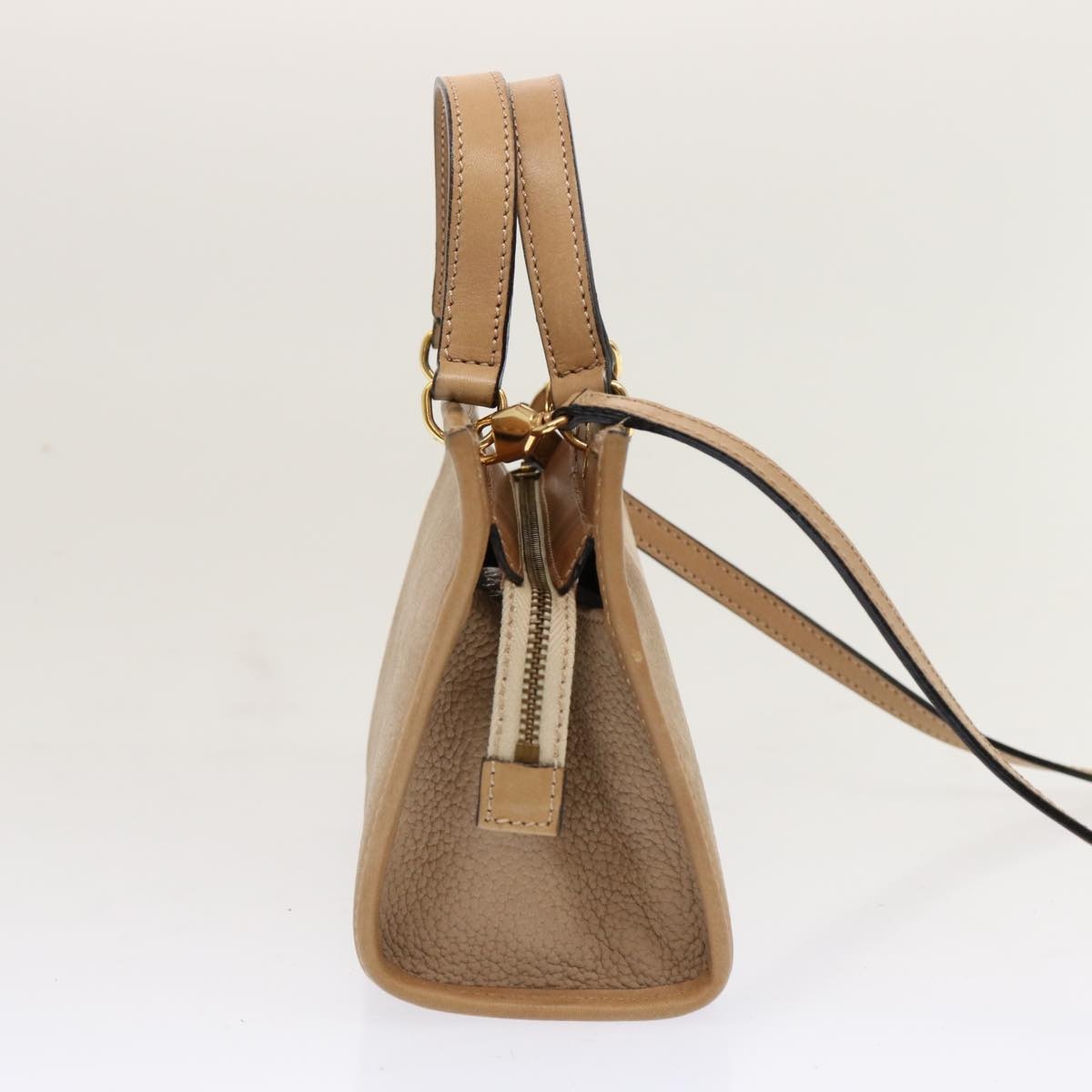 CELINE Hand Bag Leather Beige - 3