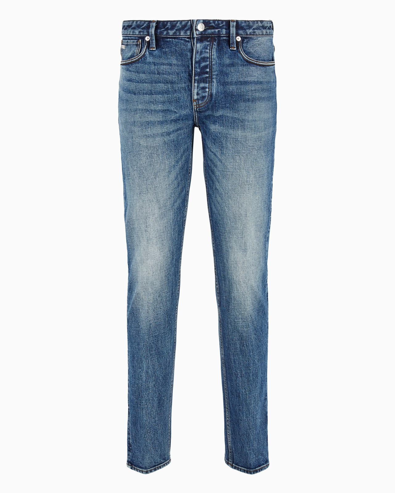 J75 Slim-fit, stone-washed denim jeans with whisker lines - 1