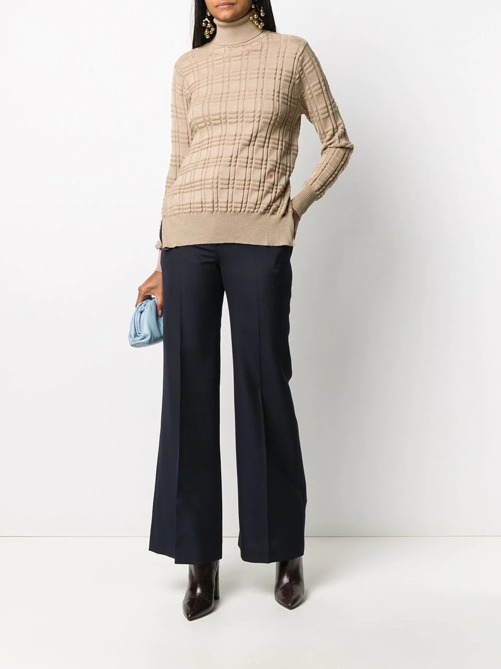 roll neck long-sleeved jumper - 2