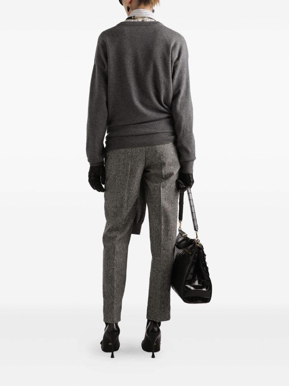 tie-detail V-neck sweater - 3