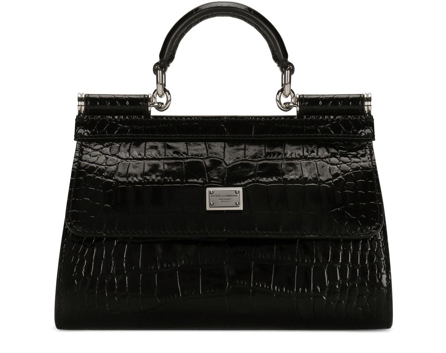 KIM DOLCE&GABBANA crocodile-embossed Sicily bag - 1