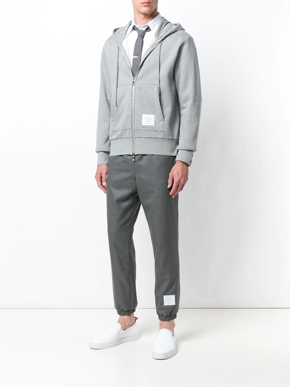 Elastic Hem Wool Track Trouser - 2