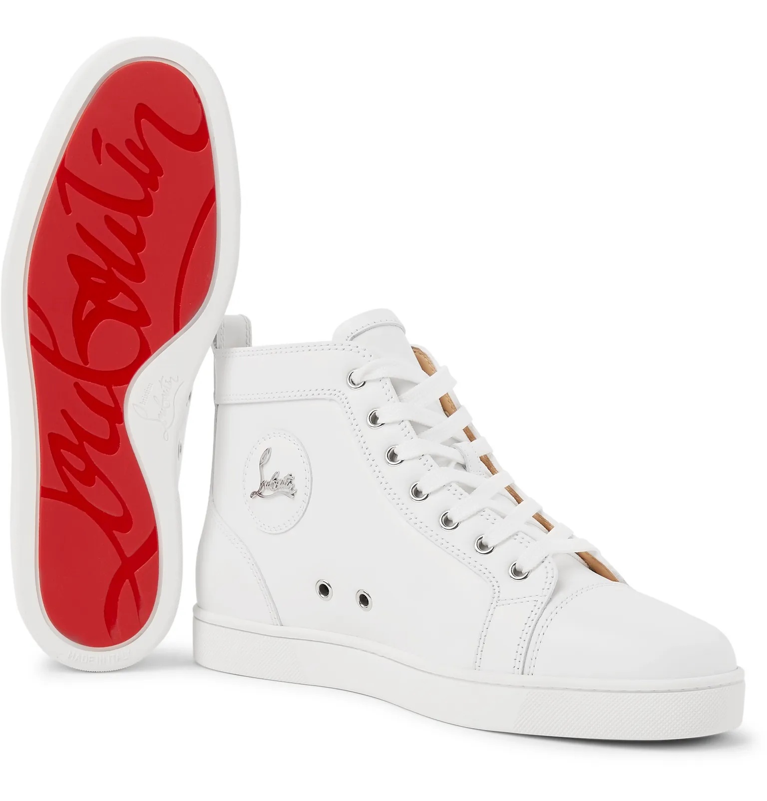 Louis Leather High-Top Sneakers - 10