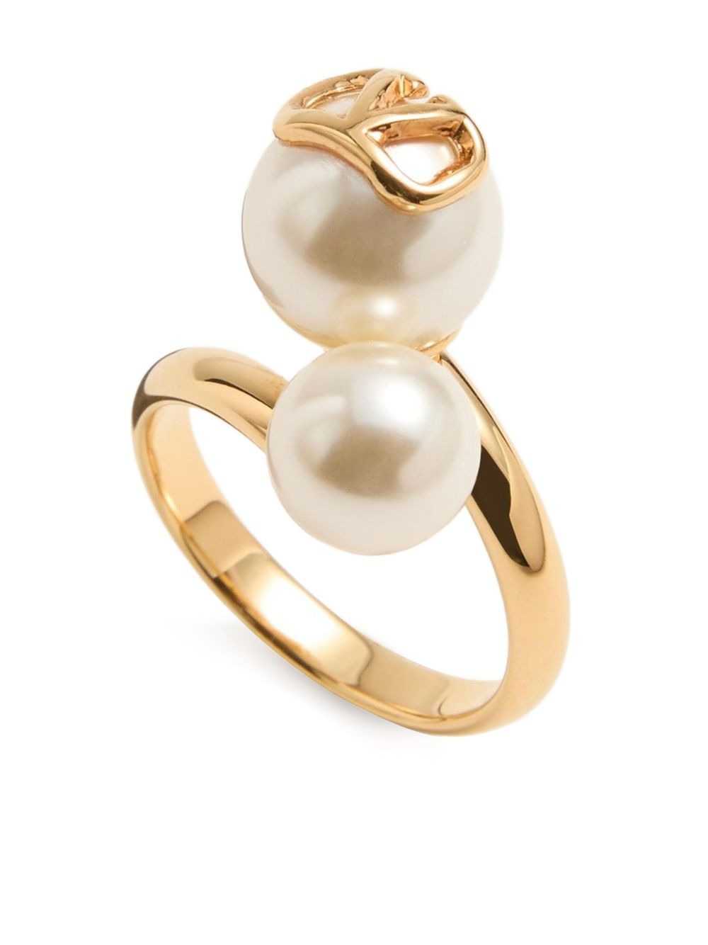 VLogo Signature faux-pearl ring - 2