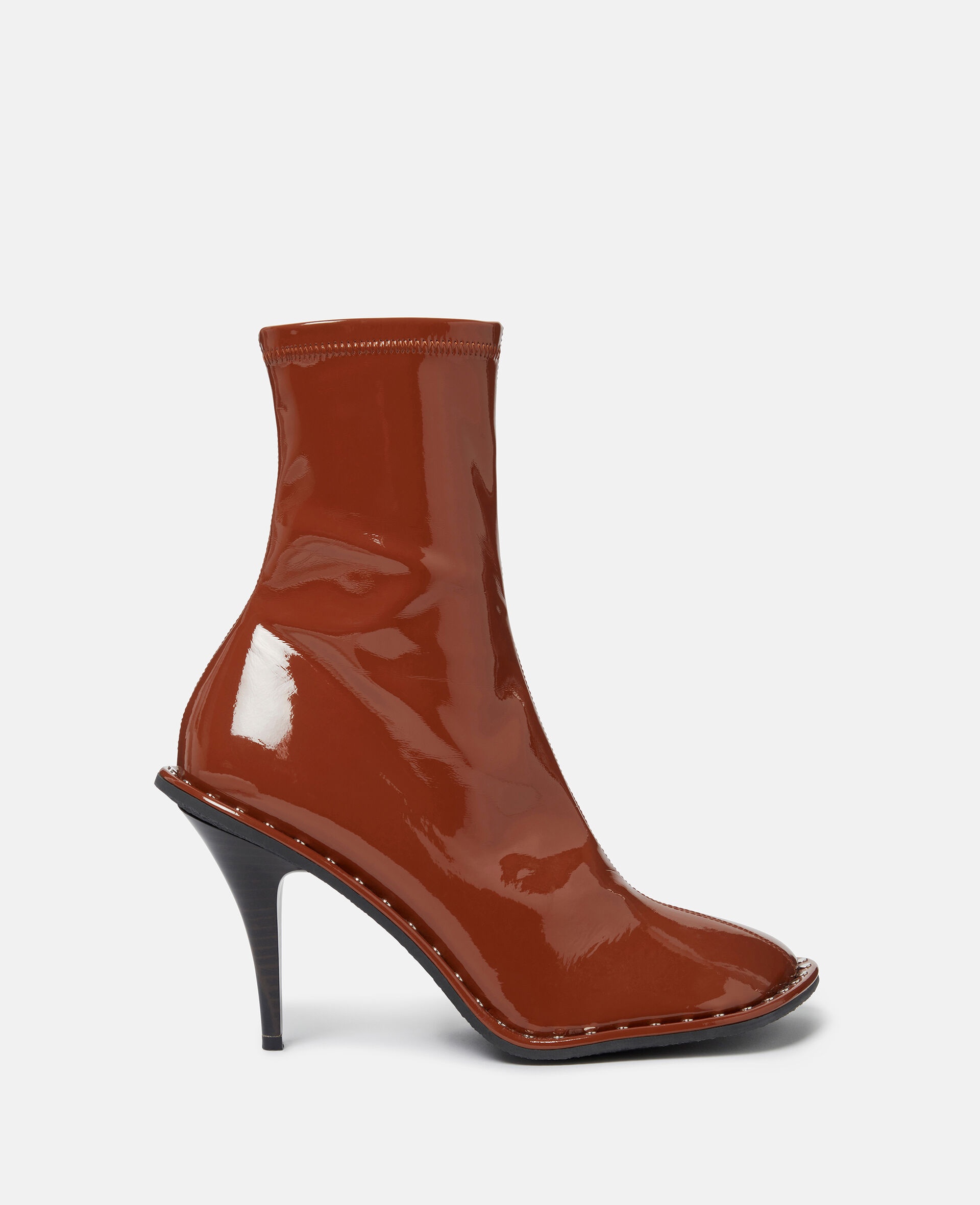 Ryder Lacquered Stiletto Ankle Boots - 1