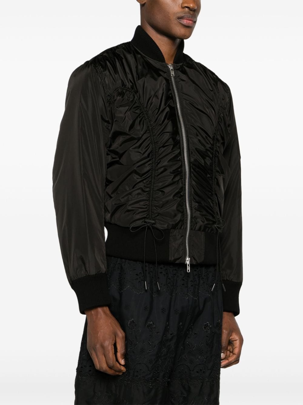 ruched bomber jacket - 3