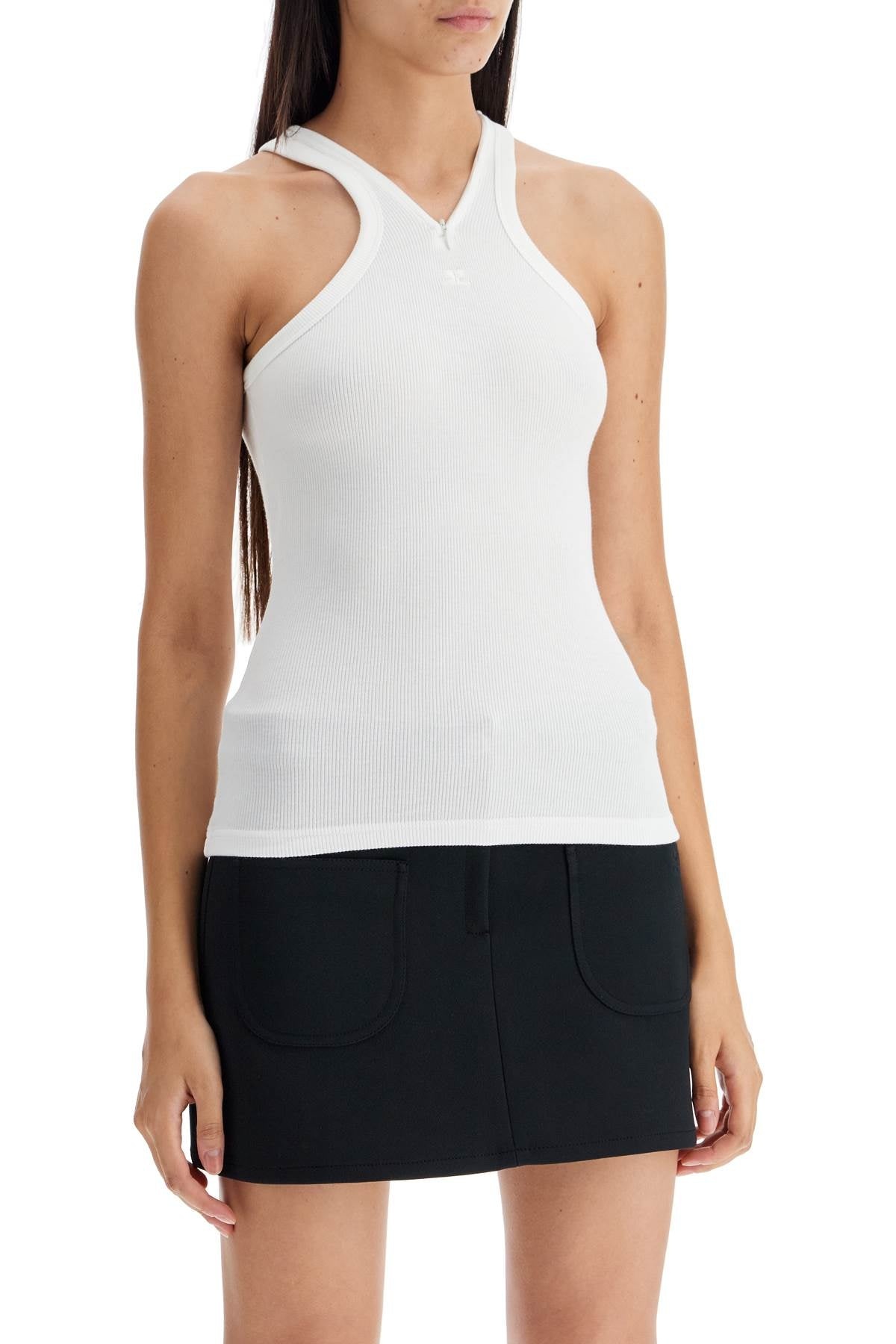 Courreges｜SLEEVELESS (324JDE079JS0121 9999) Courreges vintage black wool sleeveless jumper dress size S