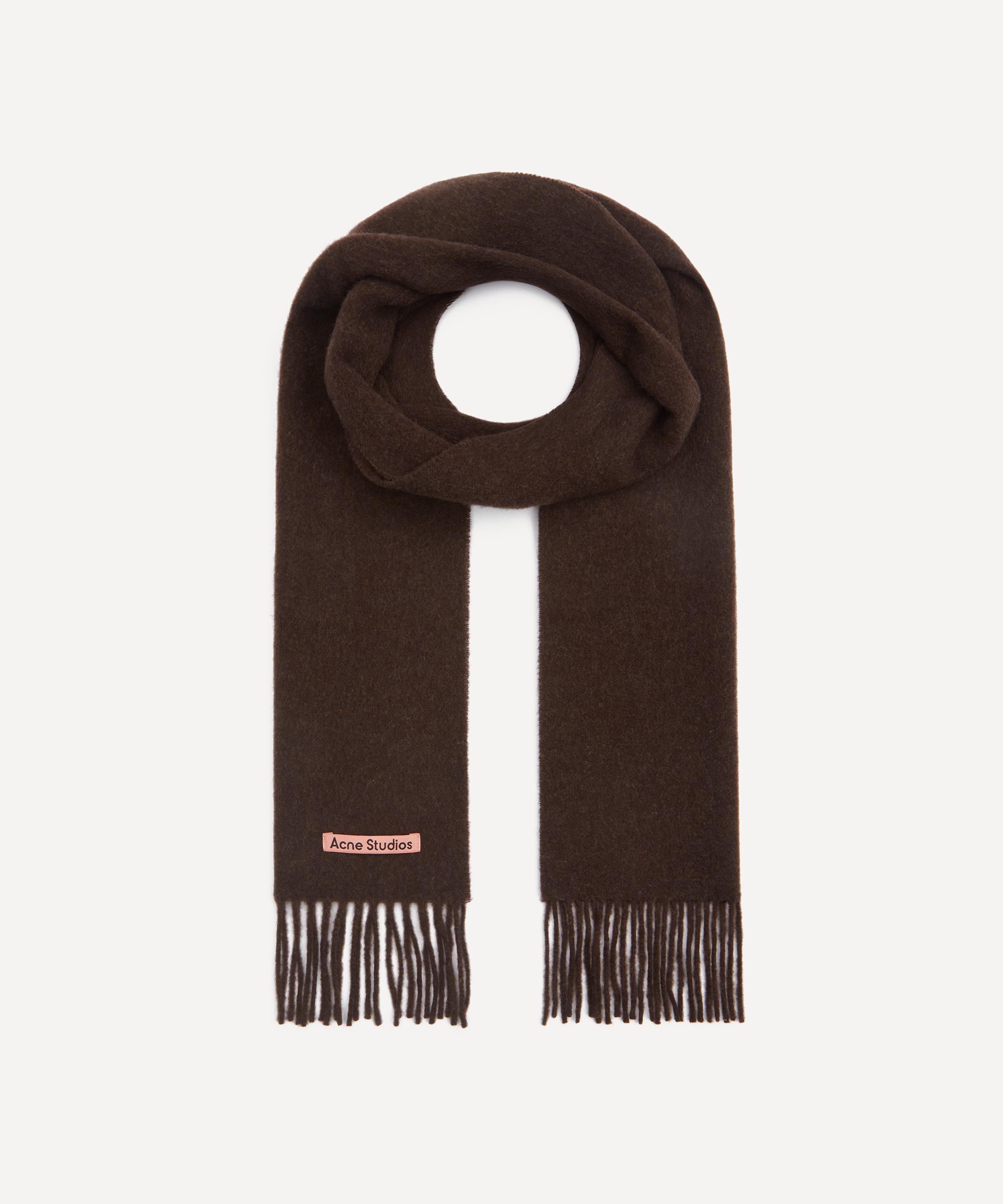 Skinny Fringe Wool Scarf - 1