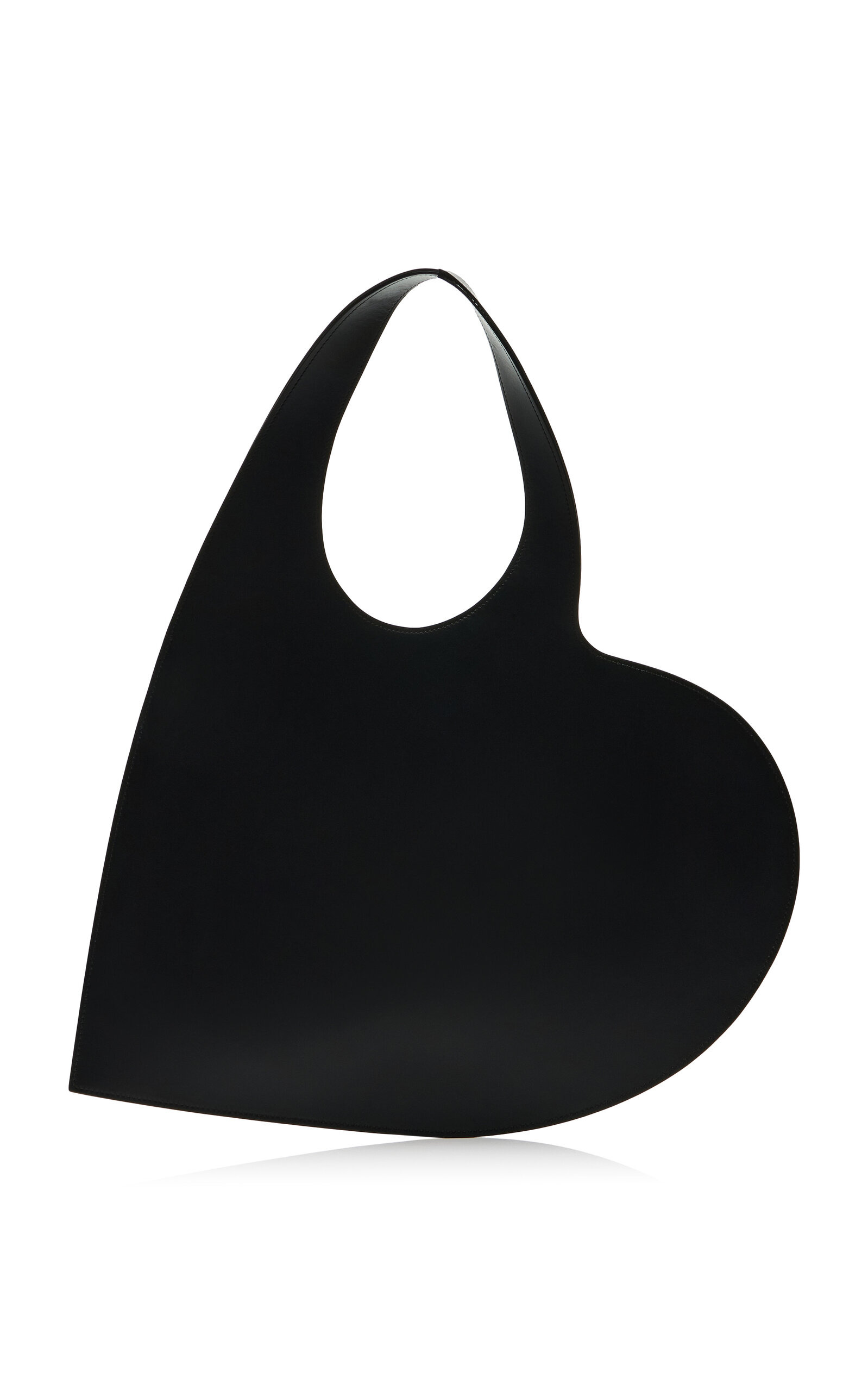 Heart Leather Tote Bag black - 4