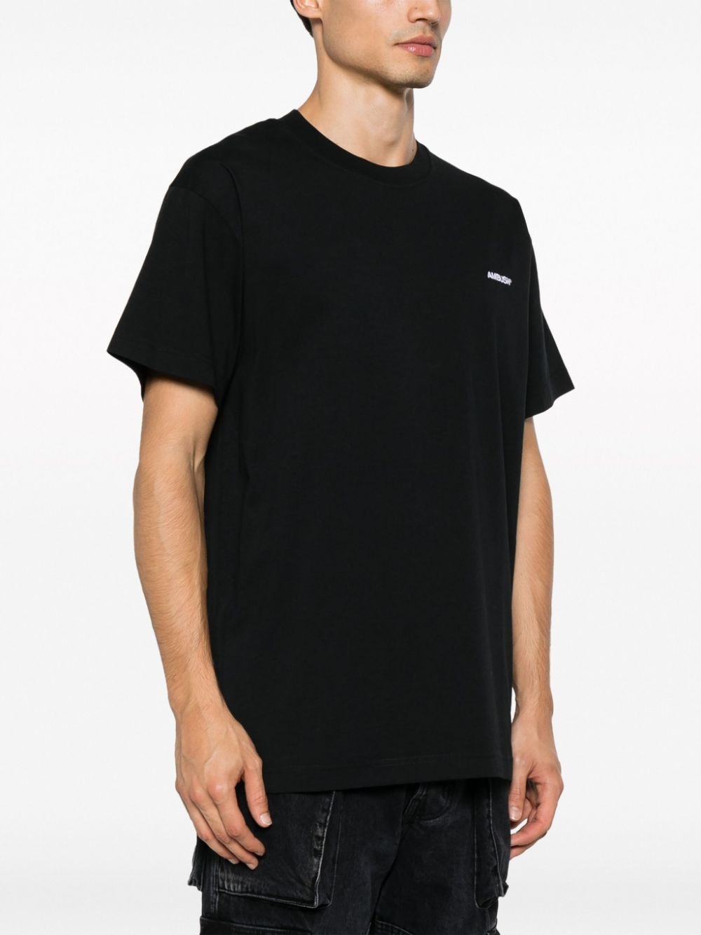 logo-embroidered crew-neck T-shirt - 3
