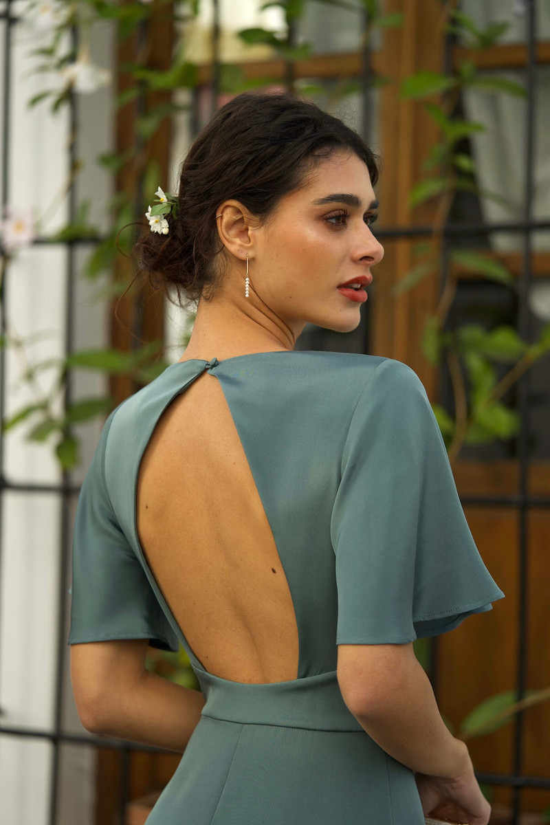 Coralie Silk Dress Open back 3