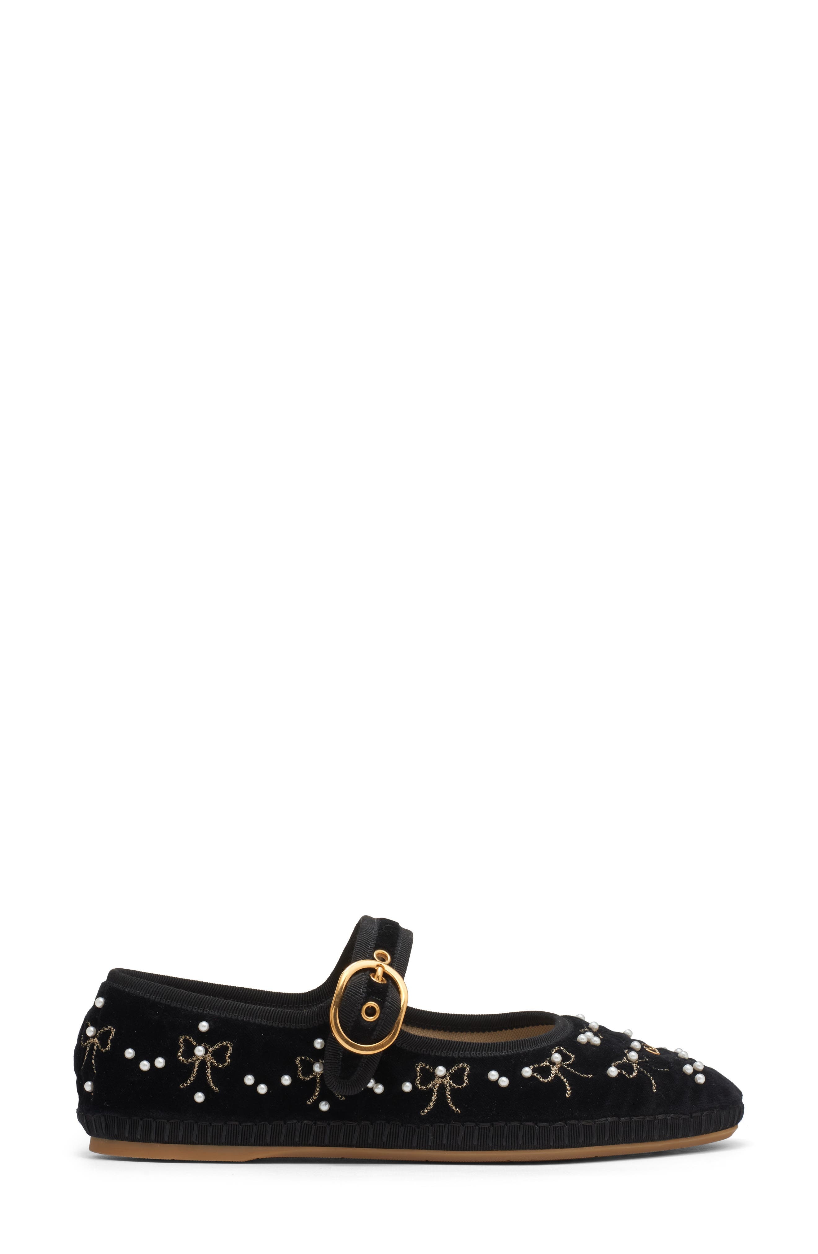 Valentino Garavani Embellished Mary Jane Flat in Black at Nordstrom - 3