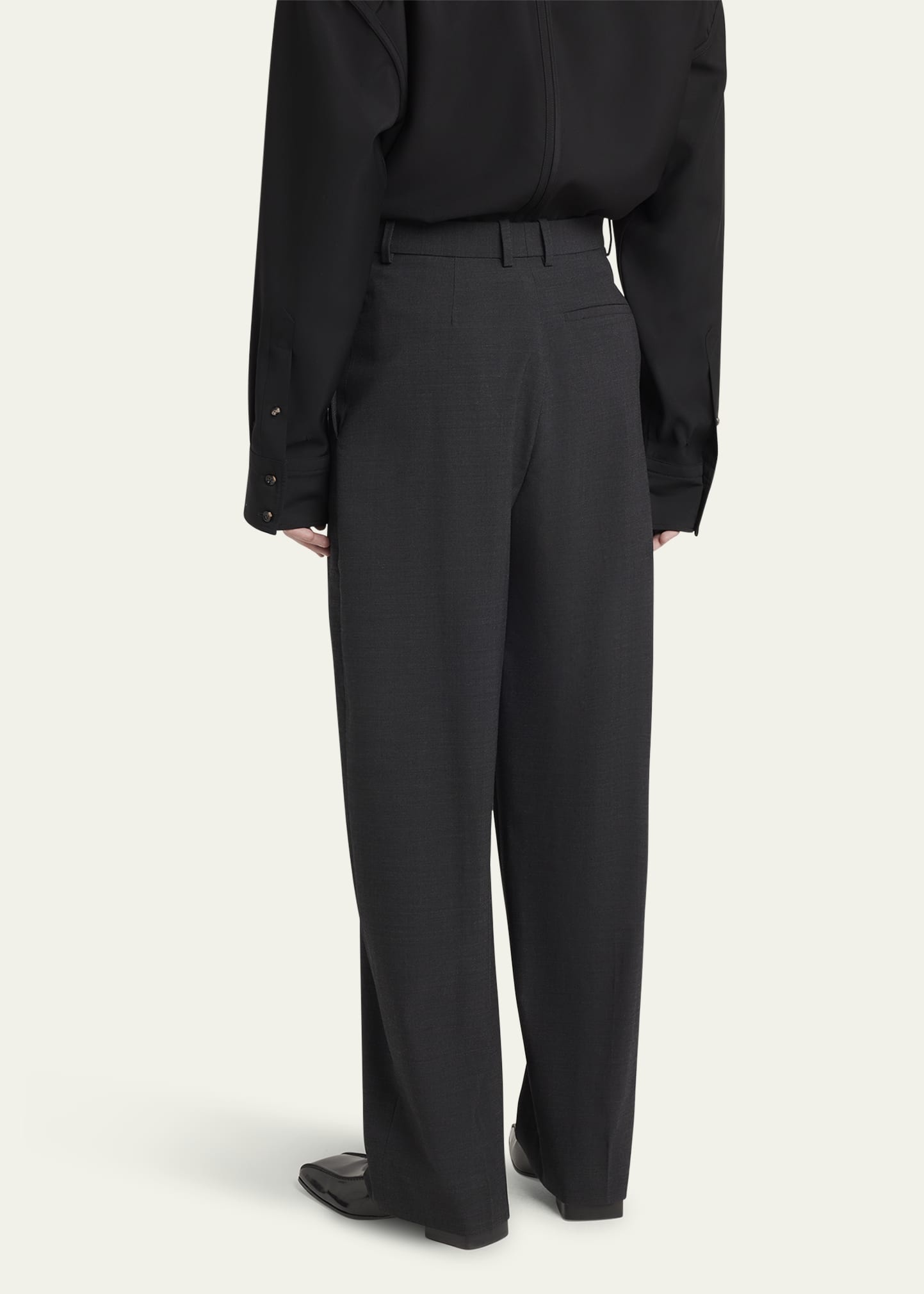 Men's Wool-Blend Tricotine Trousers - 3