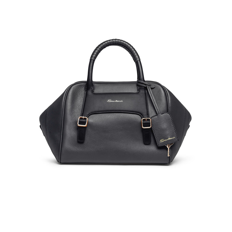 Black leather handbag 1