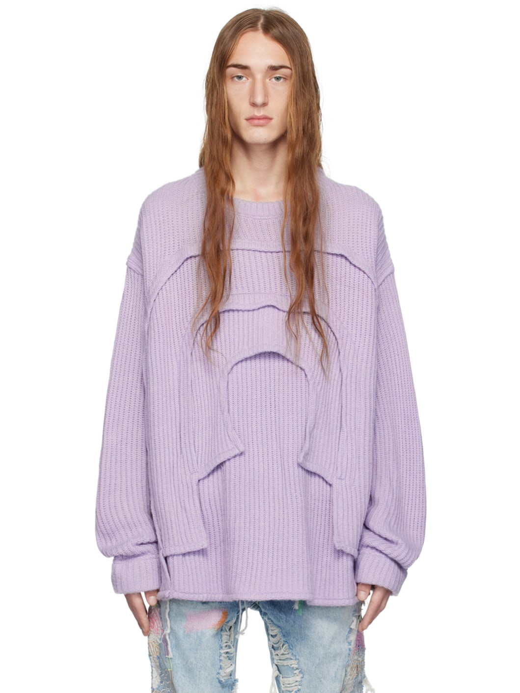 Purple Layered Sweater - 1